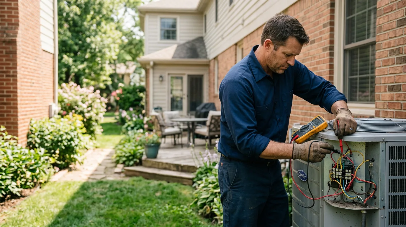 HVAC technician working near Willow Springs, IL